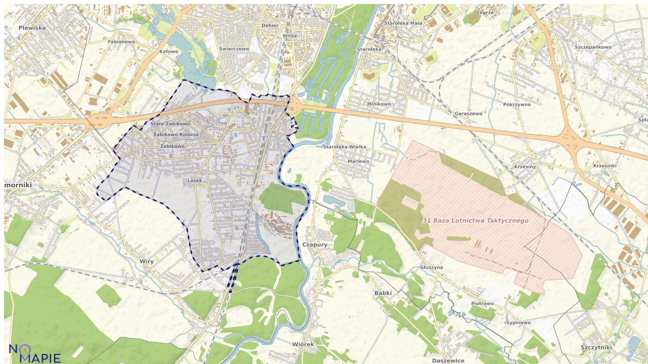 Mapa obszarów ochrony przyrody Lubonia
